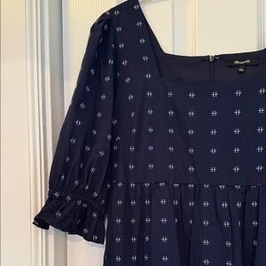 Madewell Navy Blue Tiered Mini Dress